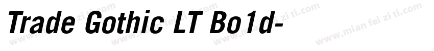 Trade Gothic LT Bo1d字体转换